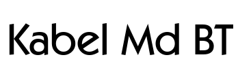 Kabel Md BT Font Image