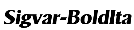 Sigvar-BoldIta Font Image