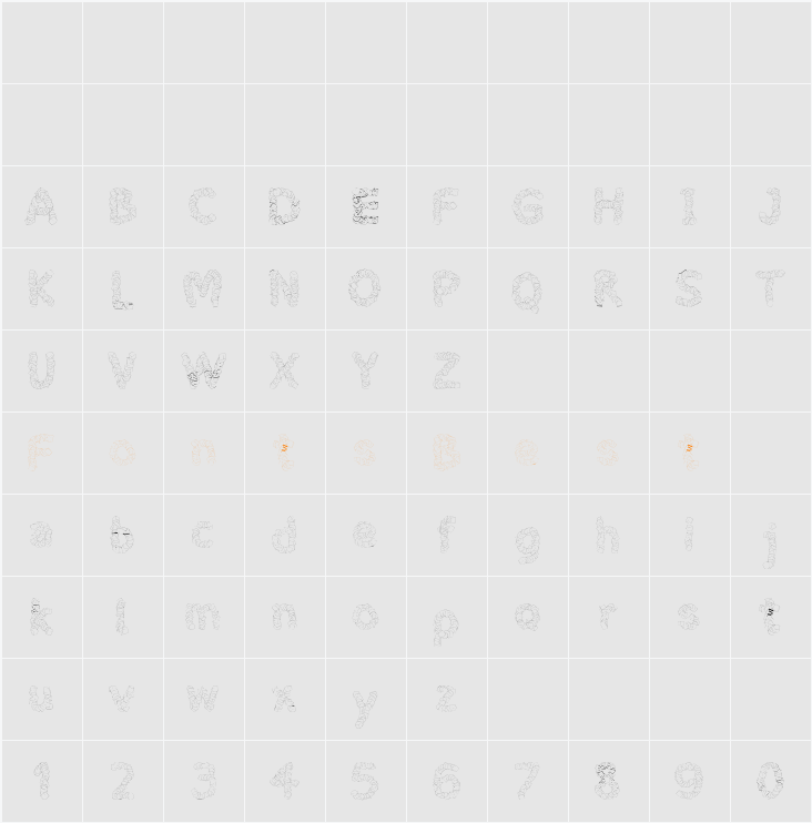 pikia  Character Map