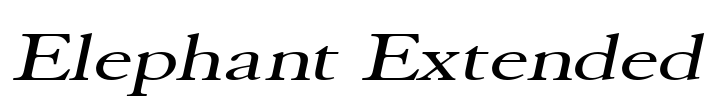 Elephant Extended Font Image