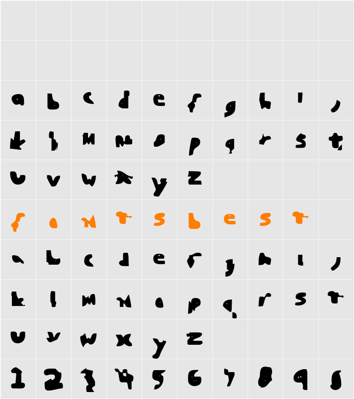 Blunted Character Map