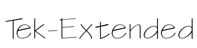 Tek-Extended Font Image