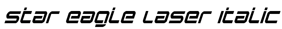 Star Eagle Laser Italic Font Image