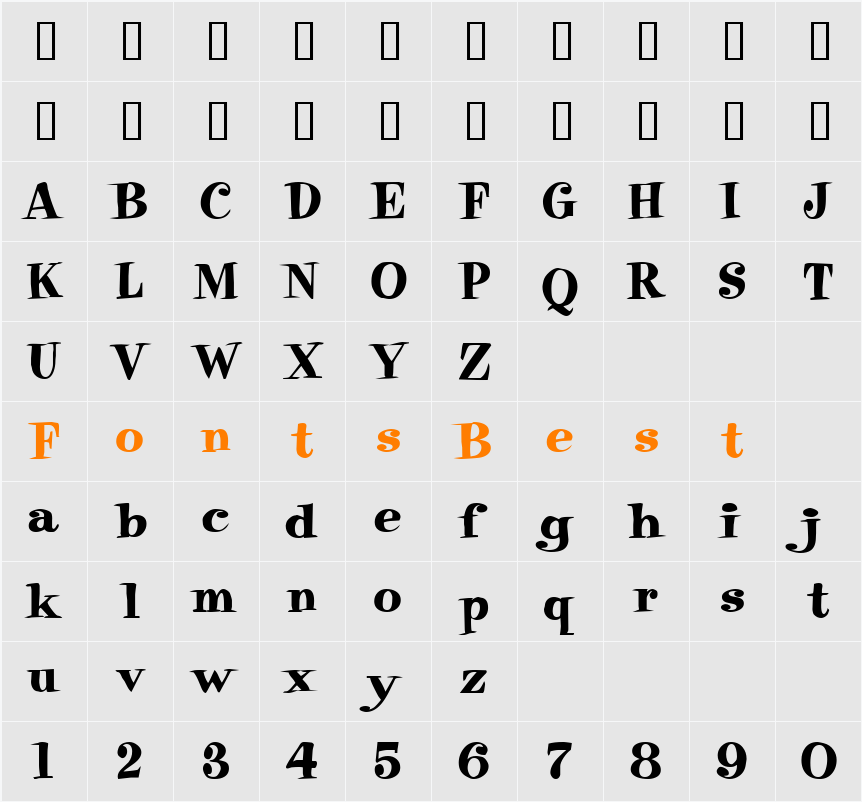 Raskin Character Map