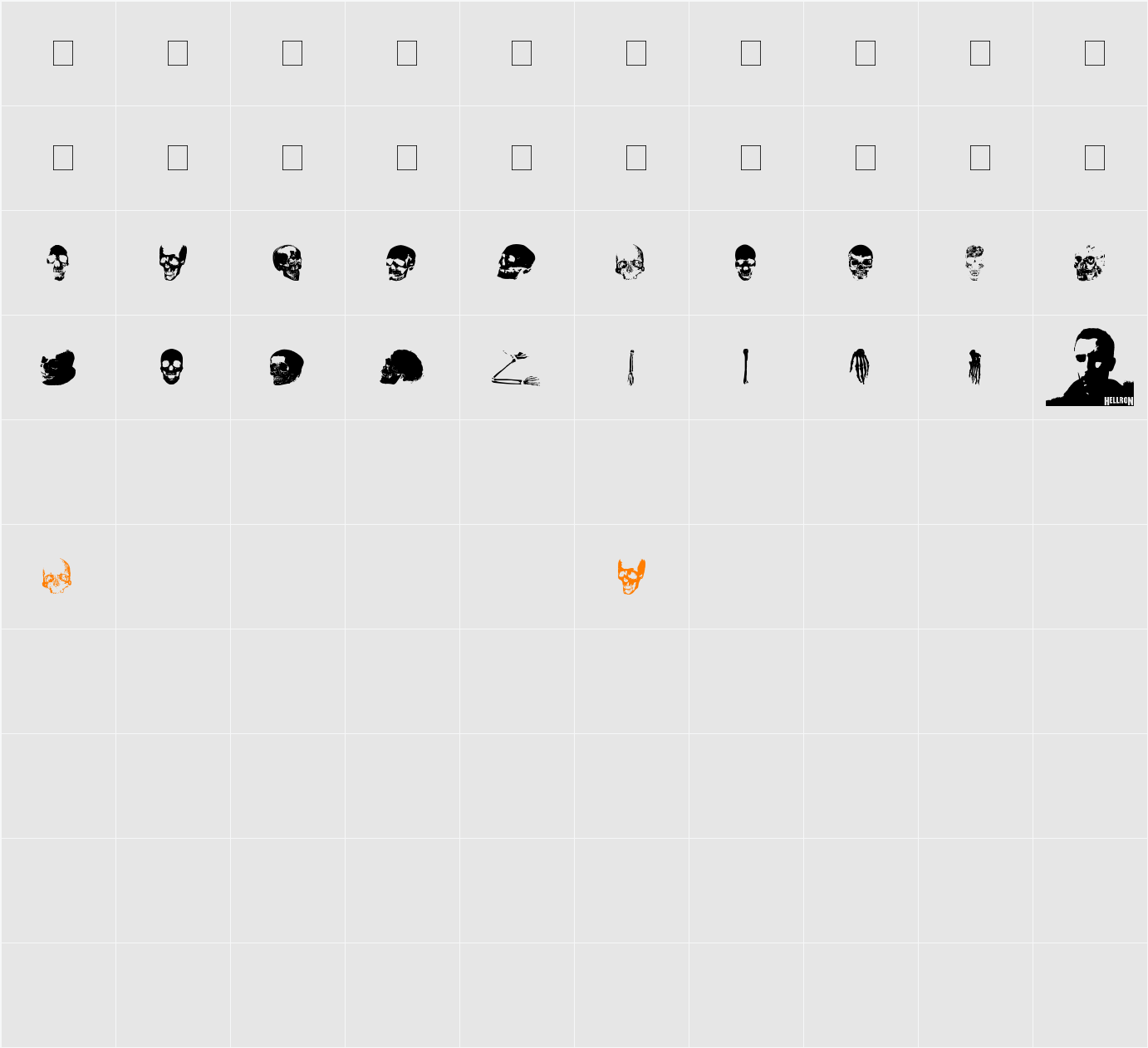 Old Skull Hellron Character Map