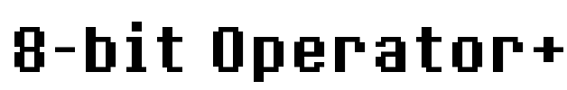 8-bit Operator+ Font Image