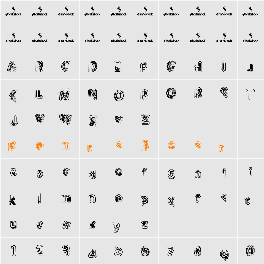 TH3 MACHINE Character Map