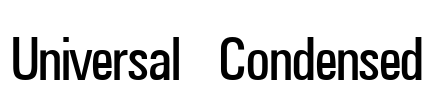Universal Condensed Font Image