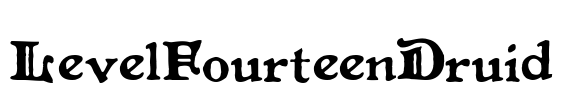 LevelFourteenDruid Font Image