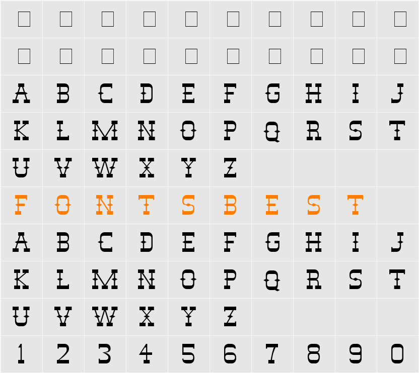 Stagecoach SSi Character Map