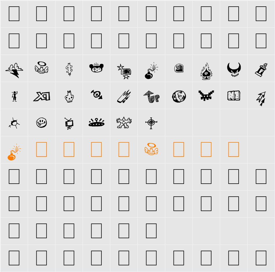 Signz Character Map