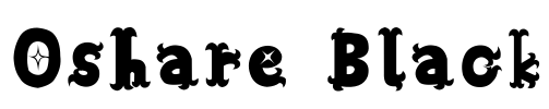 Oshare Black Font Image