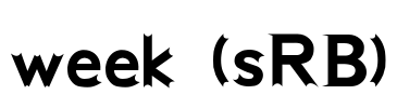week (sRB) Font Image