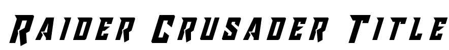 Raider Crusader Title Font Image
