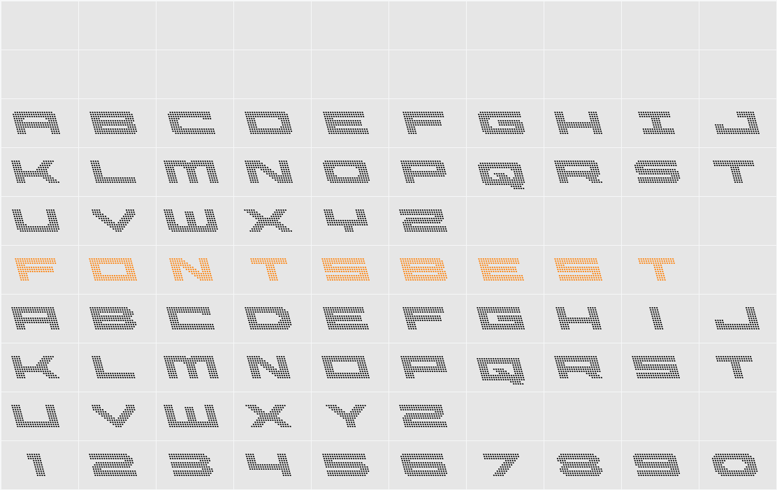 Pocket Ball Leftalic Character Map