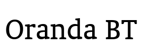 Oranda BT Font Image