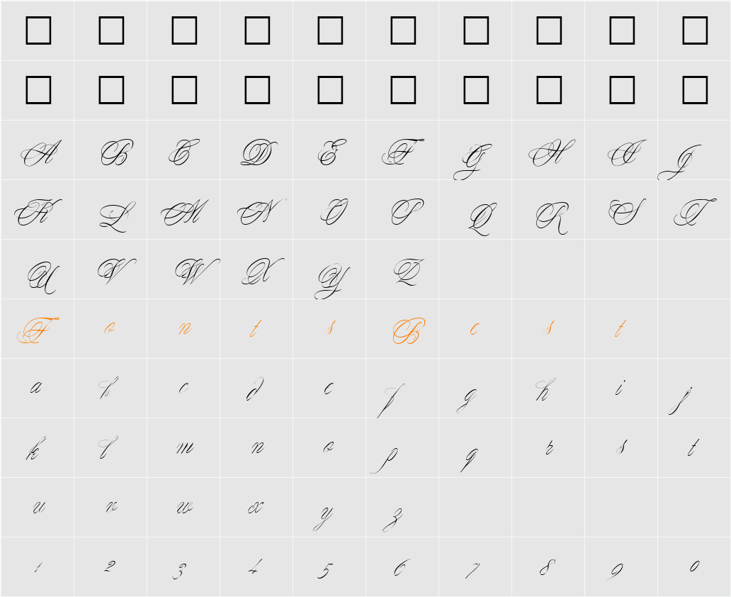 Yesterday DB Character Map