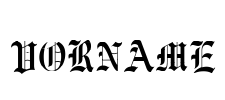 Vorname Font Image