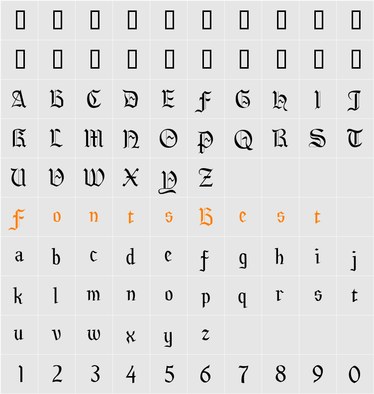NewLaudens Character Map