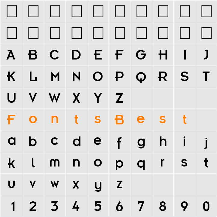 KernelSSK Character Map