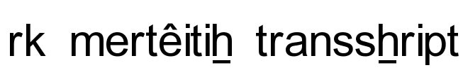 RK Meroitic Transscript Font Image
