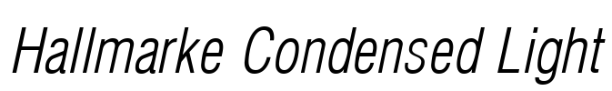 Hallmarke Condensed Light Font Image