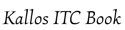 Kallos ITC Book Font Image