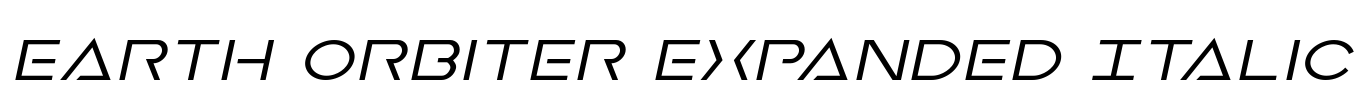 Earth Orbiter Expanded Italic