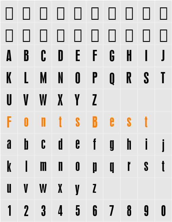 Swiss924 BT Character Map