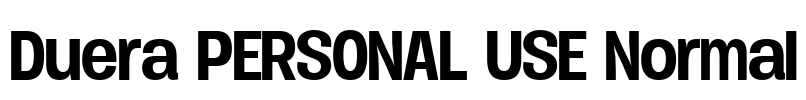 Duera PERSONAL USE Normal Font Image