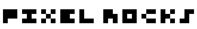Pixel rocks Font Image
