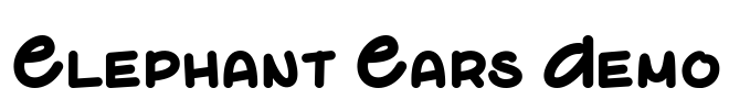Elephant Ears Demo Font Image