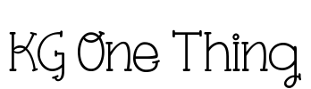 KG One Thing Font Image