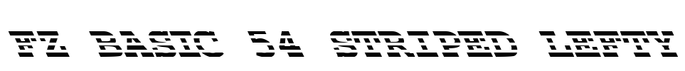 FZ BASIC 54 STRIPED LEFTY Font Image