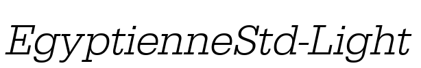 EgyptienneStd-Light Font Image