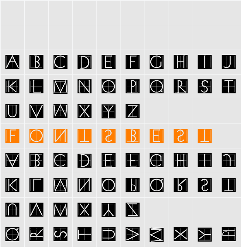 XperimentypoTwo Character Map