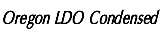 Oregon LDO Condensed Font Image