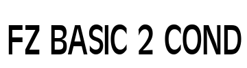 FZ BASIC 2 COND Font Image