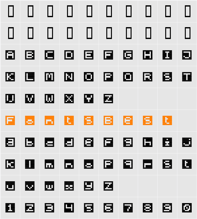 JI-Shikse Character Map
