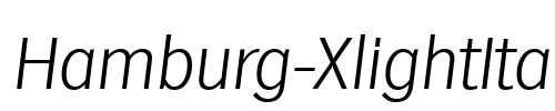 Hamburg-XlightIta Font Image
