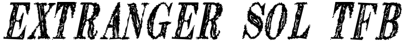 Extranger sol tfb Font Image