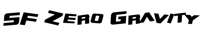 SF Zero Gravity Font Image