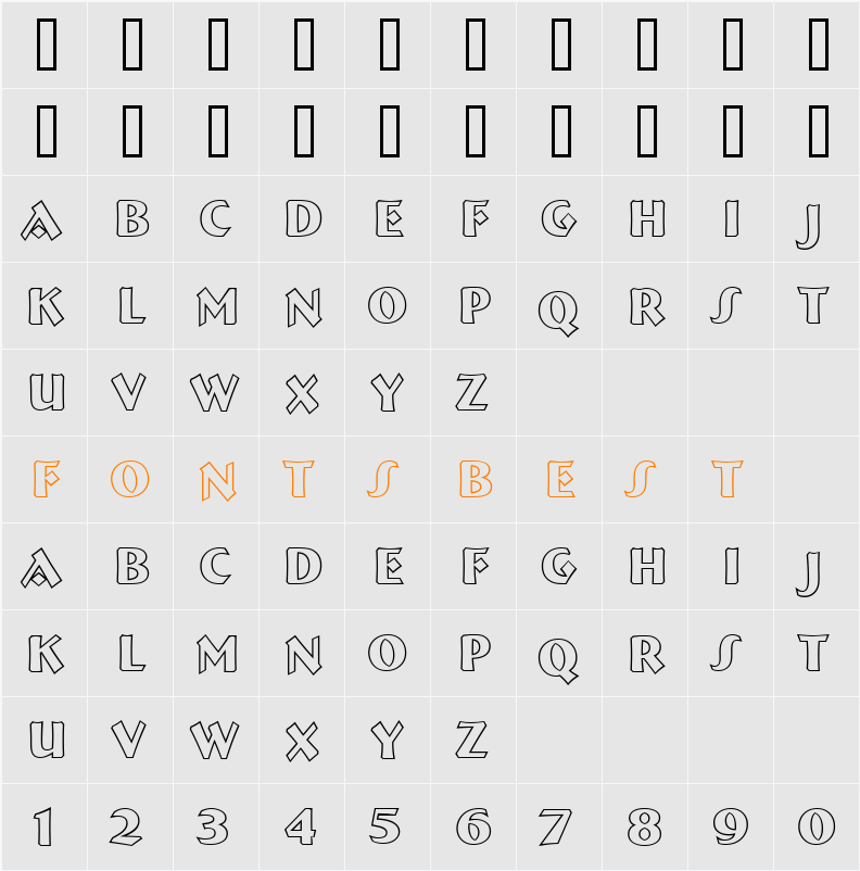 a_BremenBldOtl Character Map