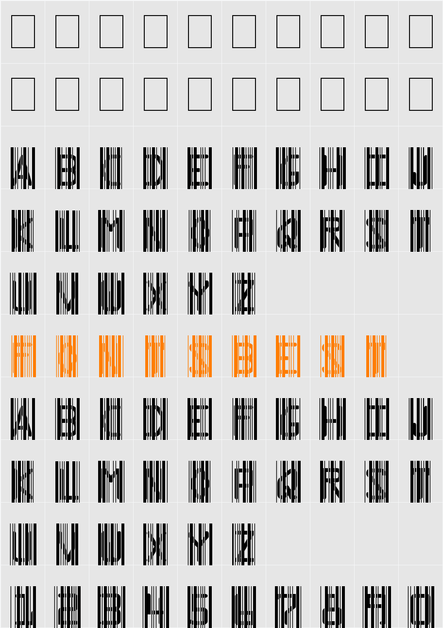 Ghost Code Character Map