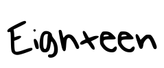 Eighteen Font Image