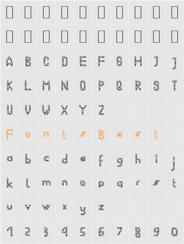 Worm Becker Character Map