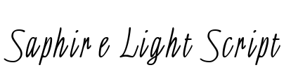 Saphire Light Script Font Image