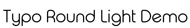 Typo Round Light Demo Font Image