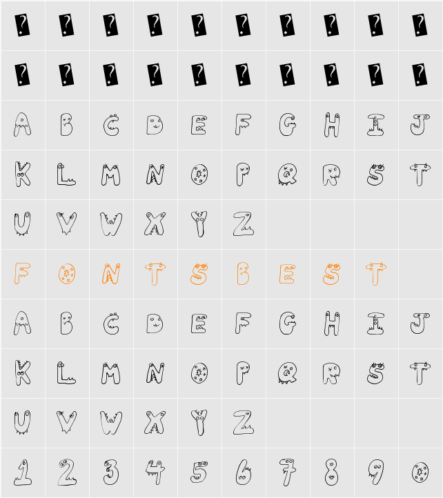 TinyFriends Character Map