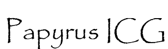 Papyrus ICG Font Image